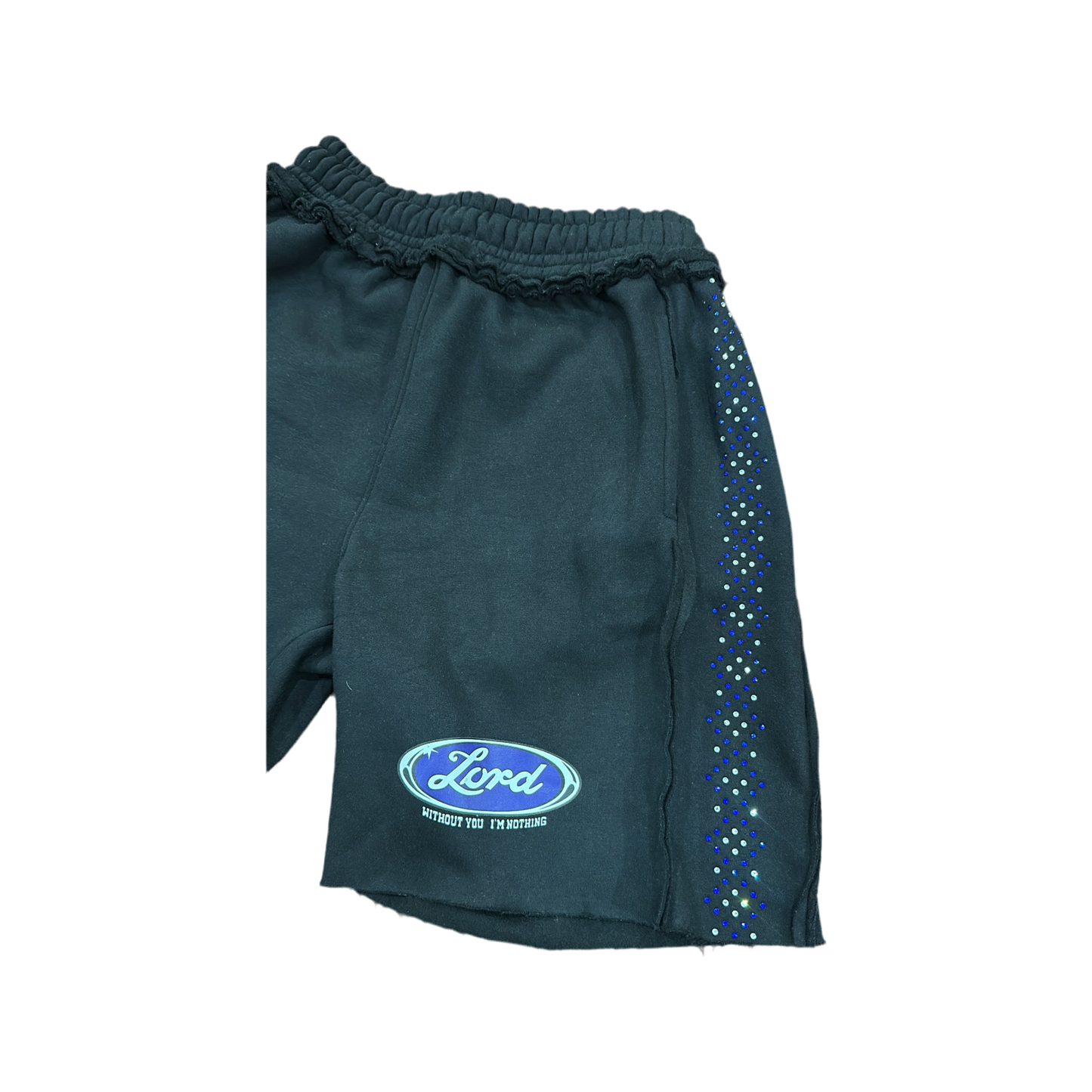 Rhinestone Holy Shorts (Black)