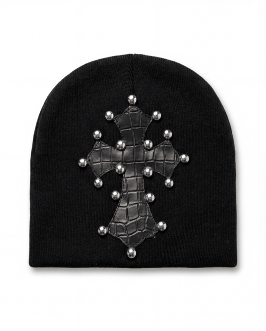 Black Studded Beanie - Holy Spirit Clothing Co.