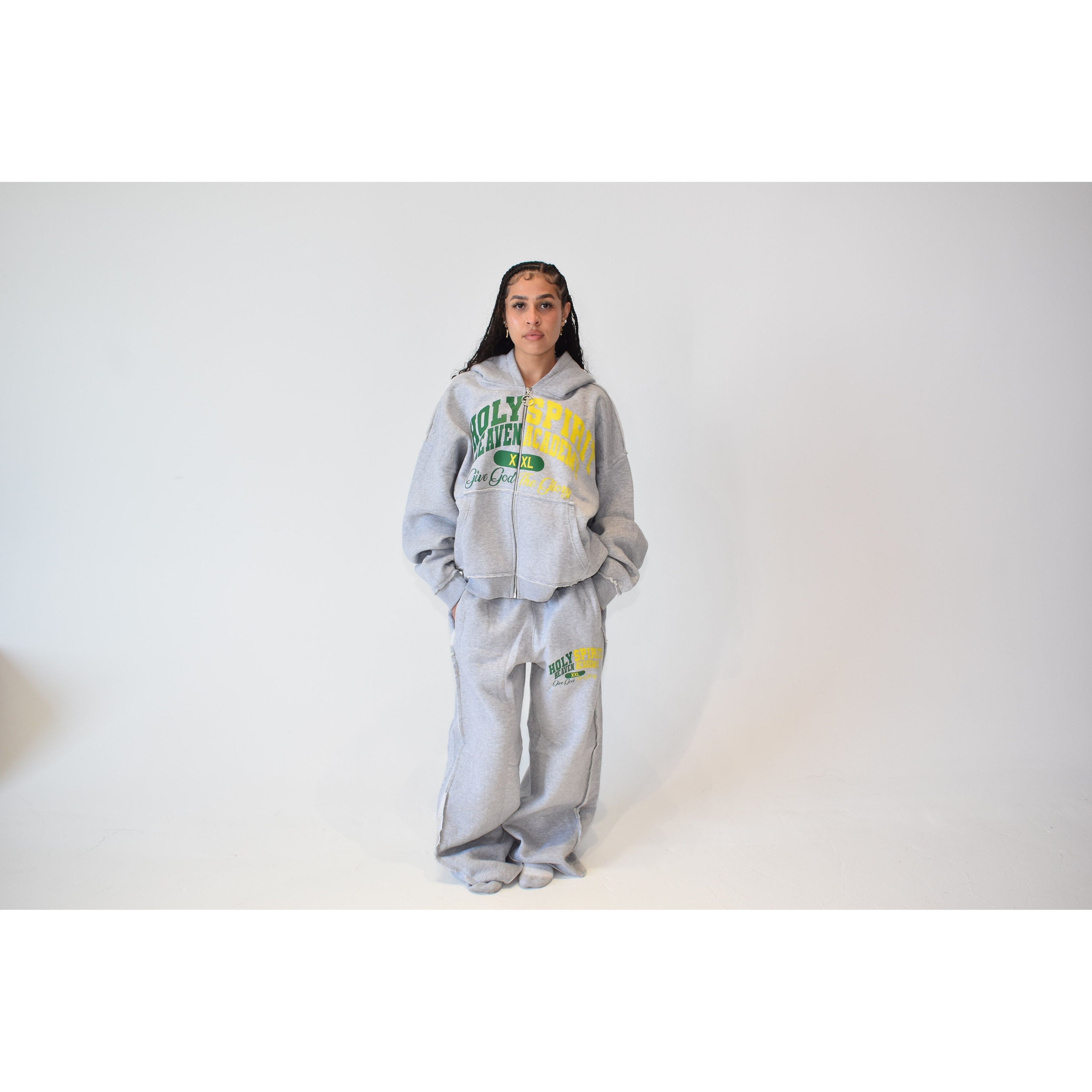 Heaven Academy Sweats Green - Holy Spirit Clothing Co.