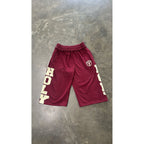 Holy Long Shorts (Maroon) - Holy Spirit Clothing Co.