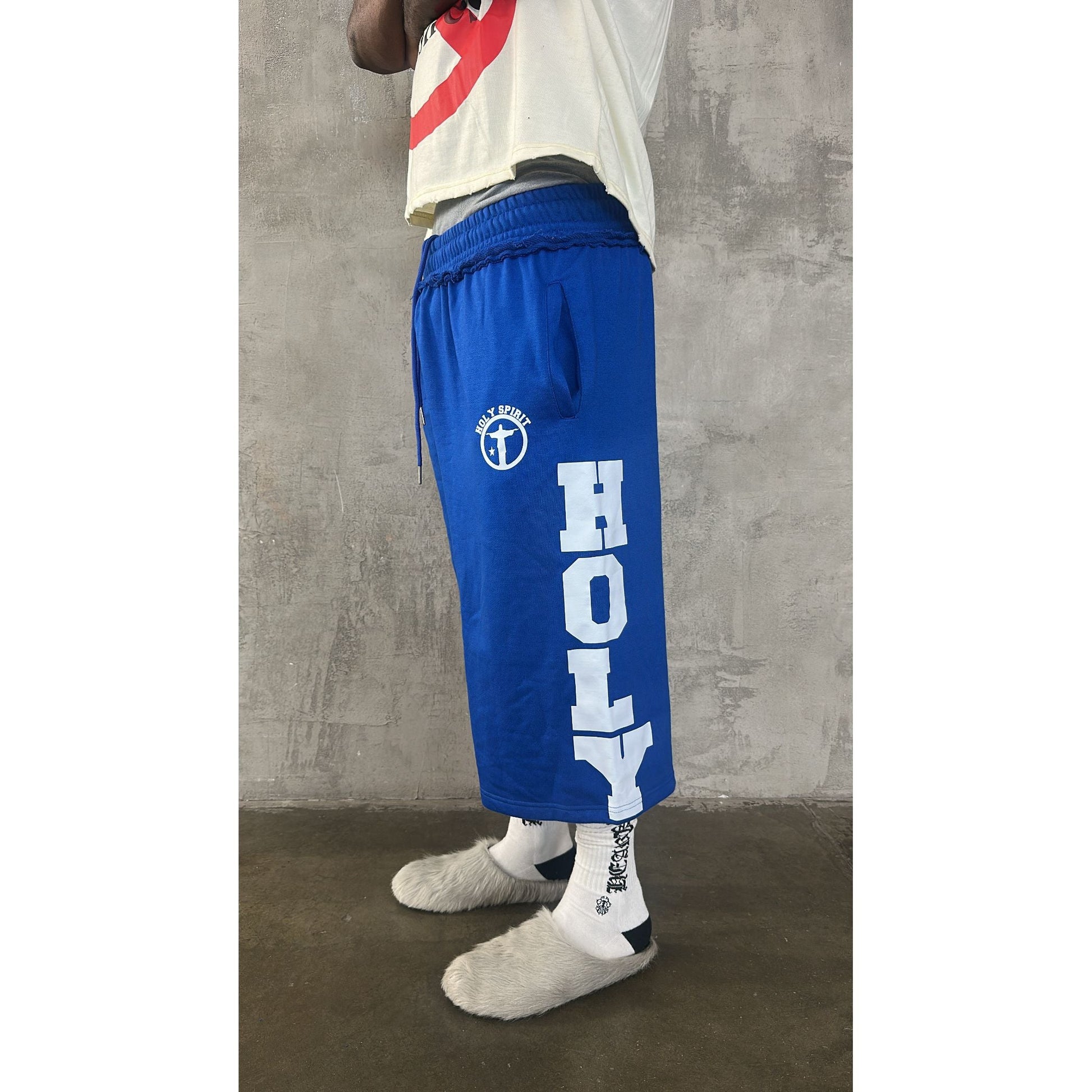 Holy Long Shorts (Royal) - Holy Spirit Clothing Co.