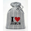 I Love Jesus (Ash) Tie Beanie - Holy Spirit Clothing Co.