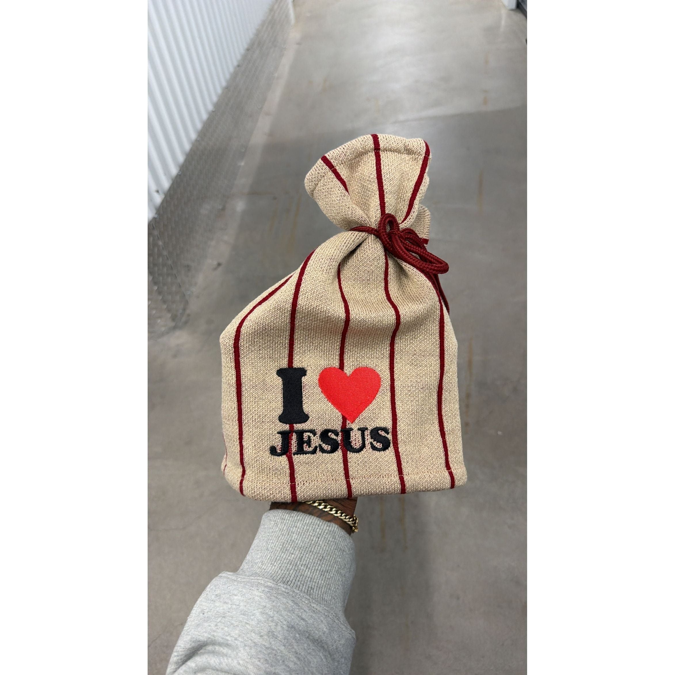 I Love Jesus (Coffee) Tie Beanie - Holy Spirit Clothing Co.