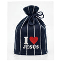 I Love Jesus (Navy) Tie Beanie - Holy Spirit Clothing Co.