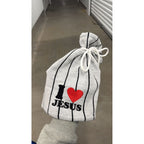 I Love Jesus (Oreo) Tie Beanie - Holy Spirit Clothing Co.