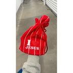 I Love Jesus (Peppermint) Tie Beanie - Holy Spirit Clothing Co.