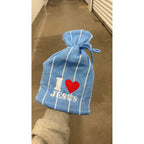 I Love Jesus (Sky) Tie Beanie - Holy Spirit Clothing Co.