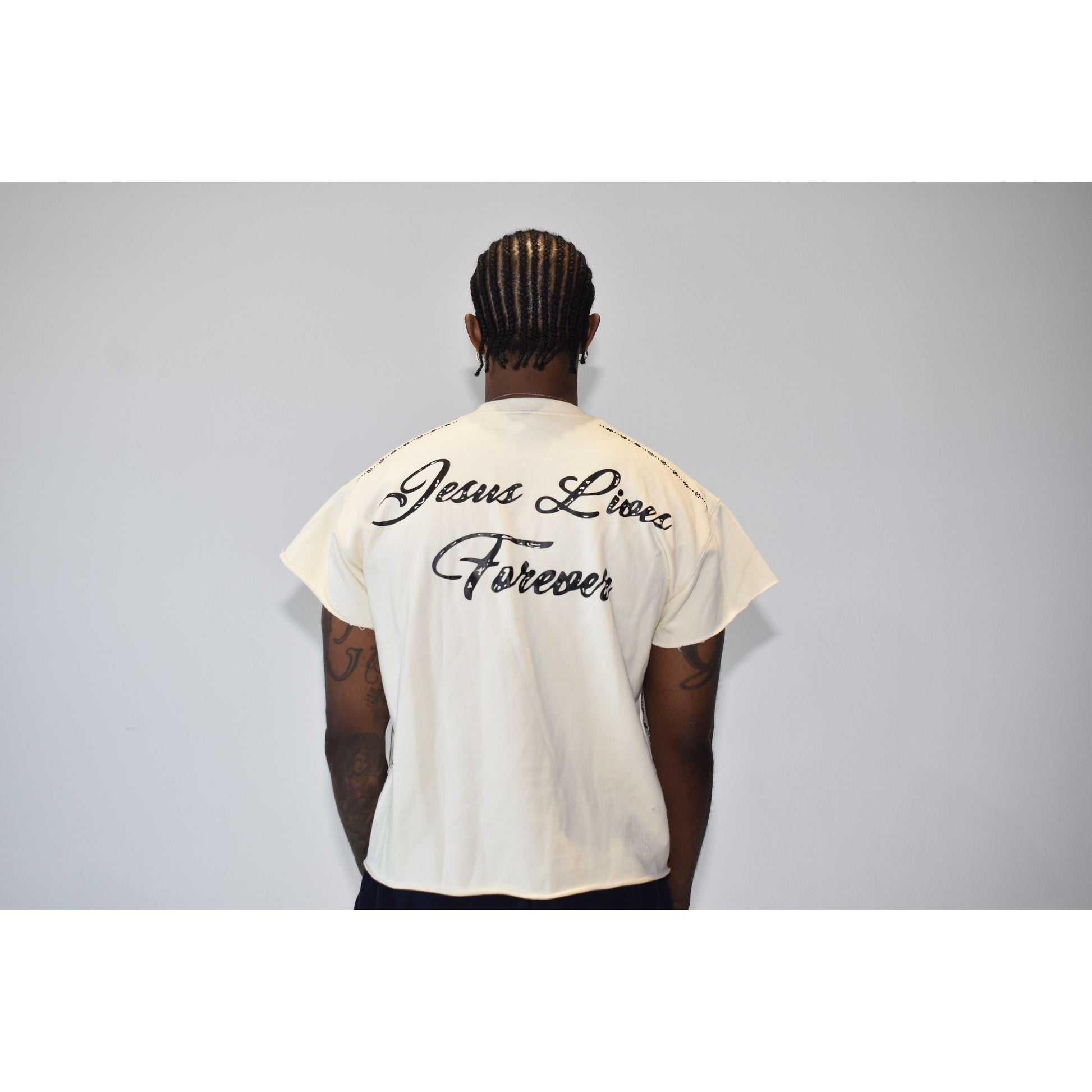 Jesus Lives Forever Cut Off - Holy Spirit Clothing Co.
