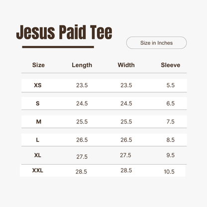 Jesus Paid it All Tee - Holy Spirit Clothing Co.