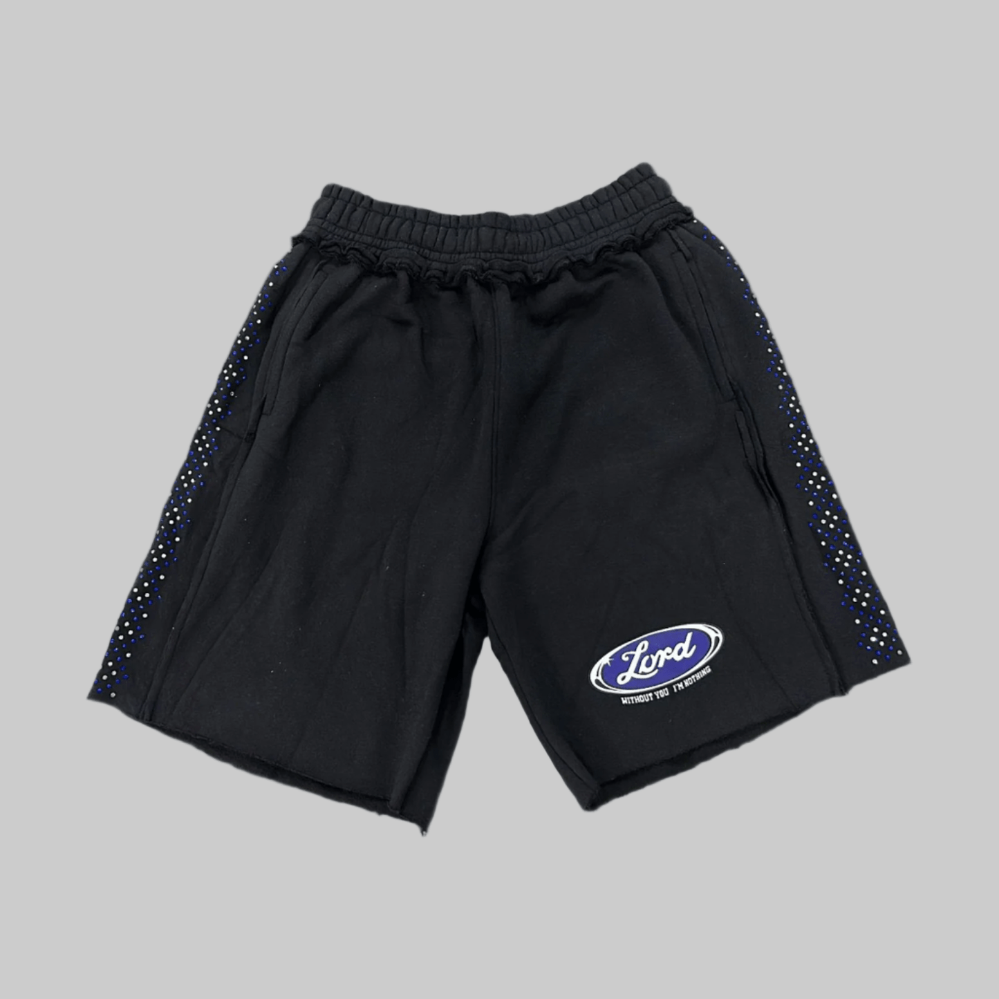 Rhinestone Holy Shorts (Black) - Holy Spirit Clothing Co.