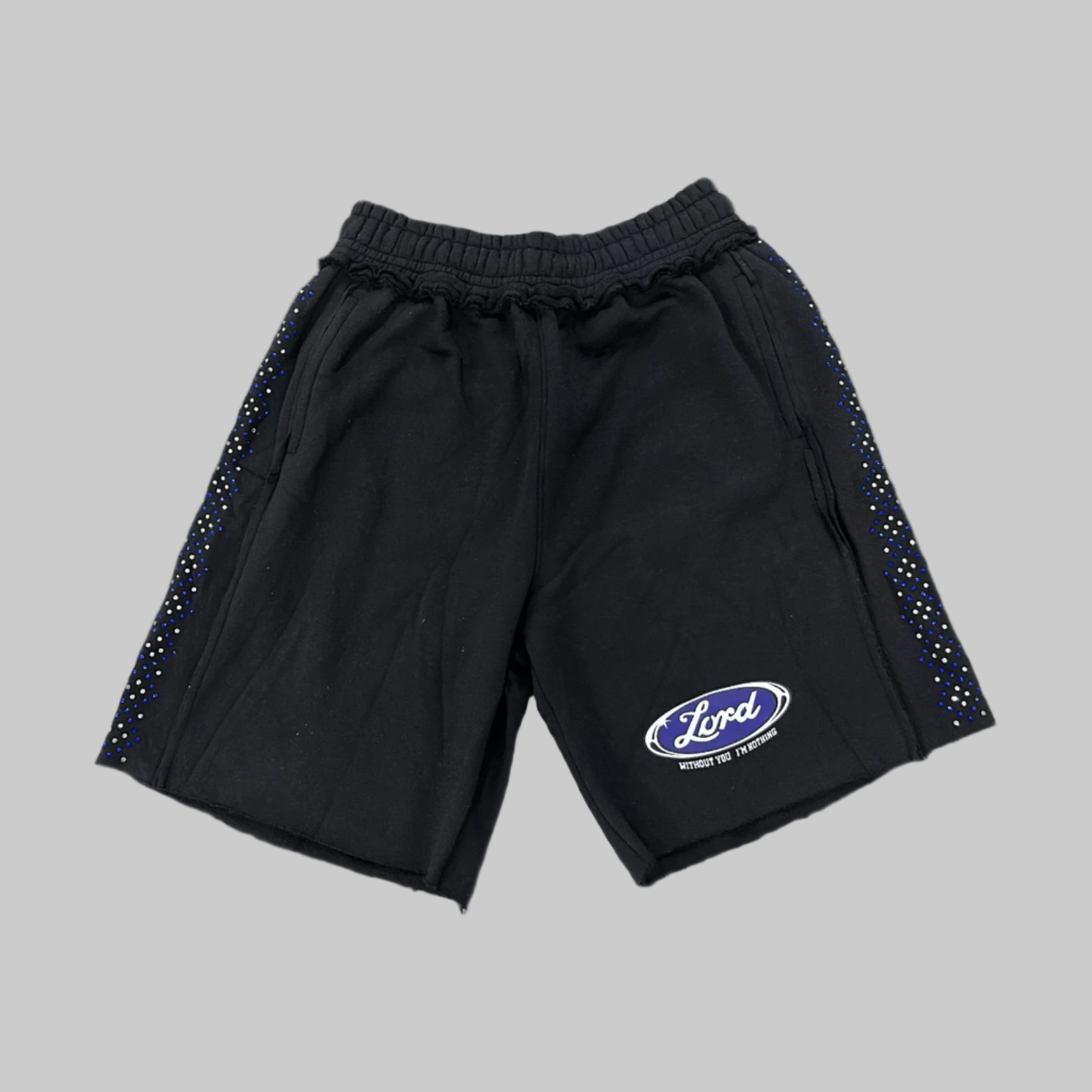 Rhinestone Holy Shorts (Black) - Holy Spirit Clothing Co.