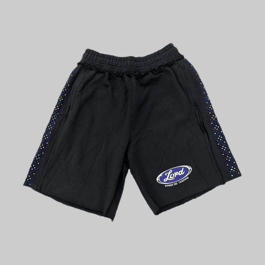 Rhinestone Holy Shorts (Black) - Holy Spirit Clothing Co.