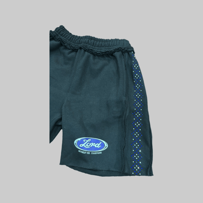Rhinestone Holy Shorts (Black) - Holy Spirit Clothing Co.