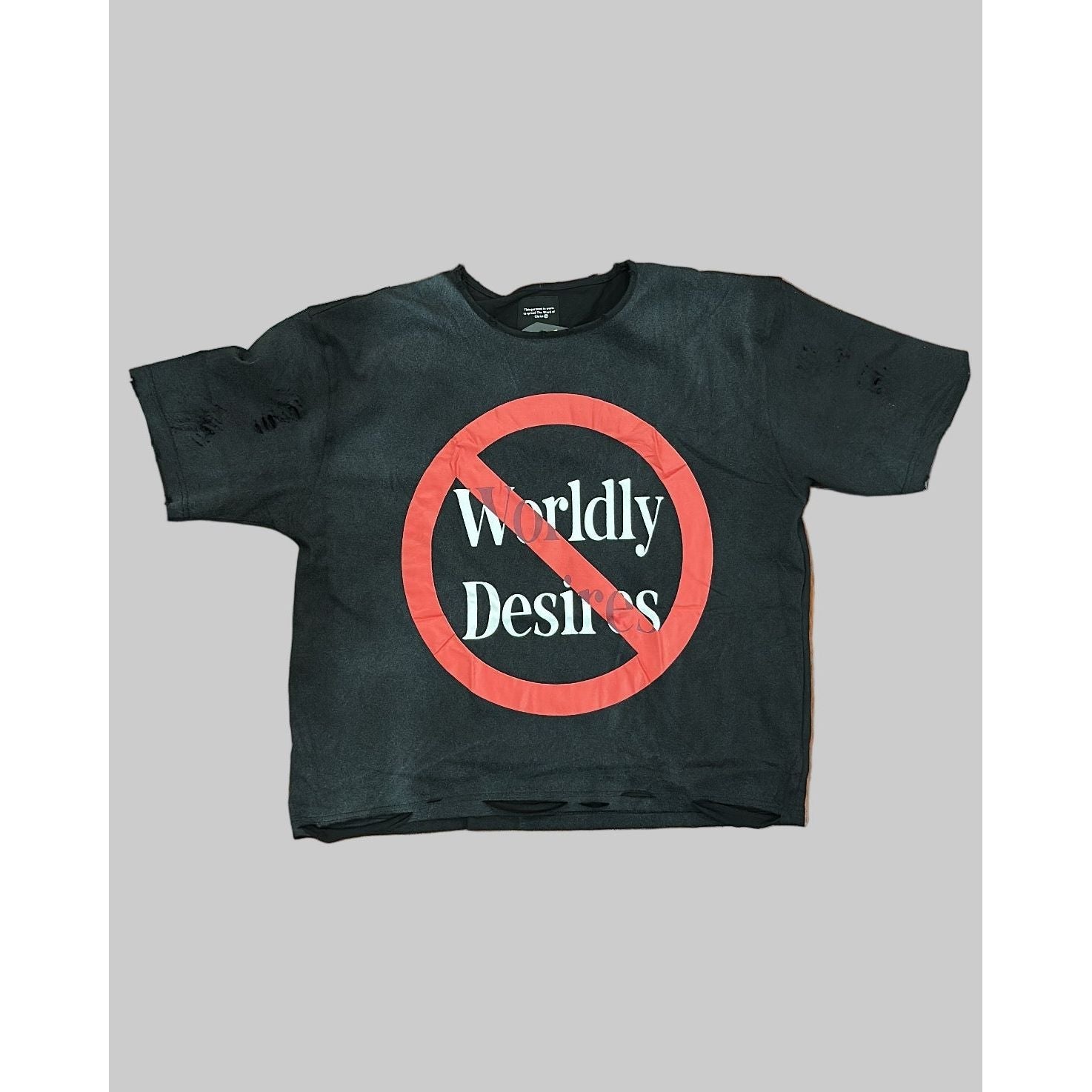 Worldly Desires Tee (Black) - Holy Spirit Clothing Co.