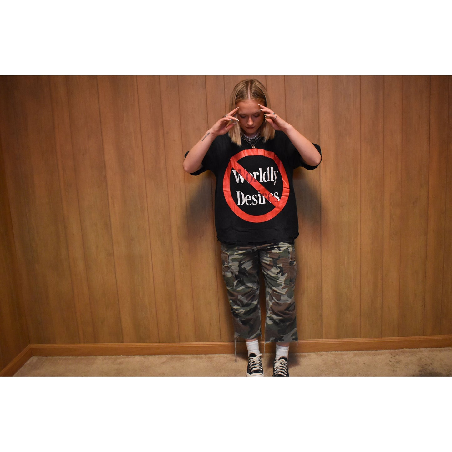 Worldly Desires Tee (Black) - Holy Spirit Clothing Co.