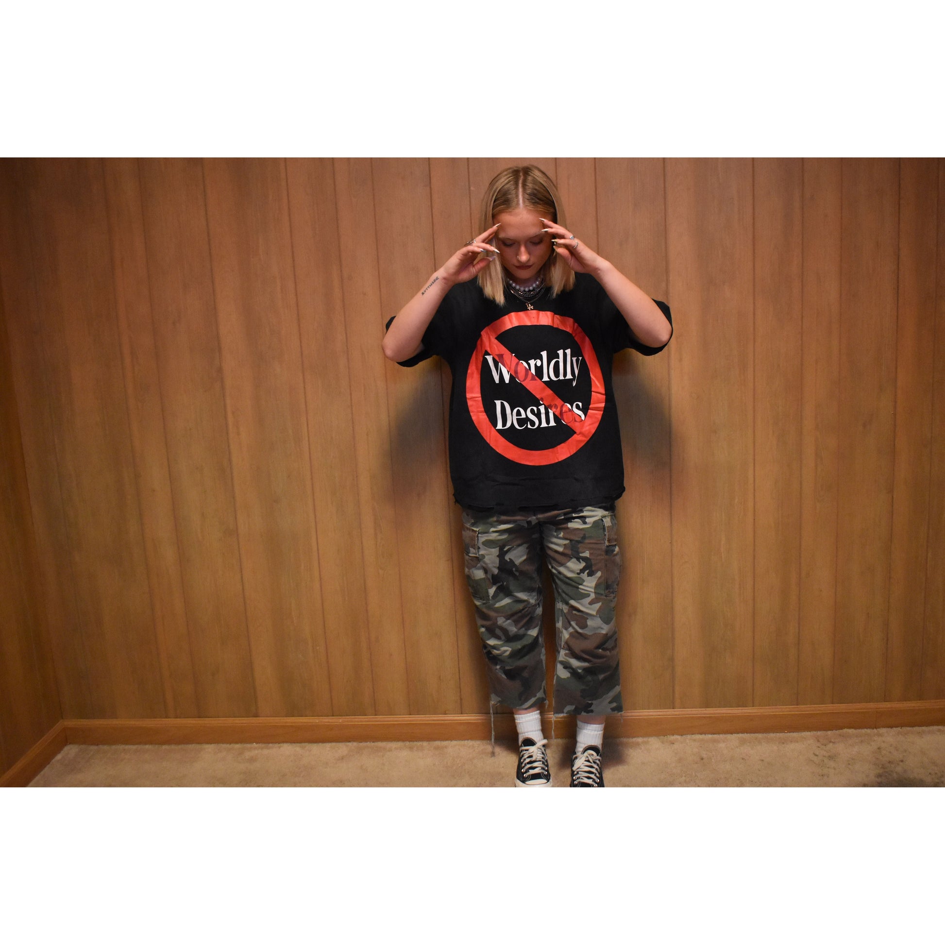 Worldly Desires Tee (Black) - Holy Spirit Clothing Co.