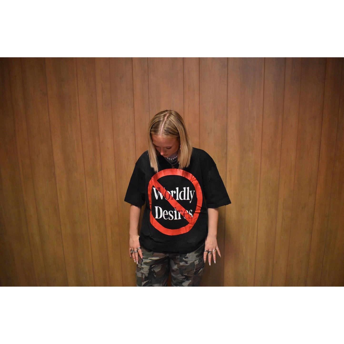 Worldly Desires Tee (Black) - Holy Spirit Clothing Co.