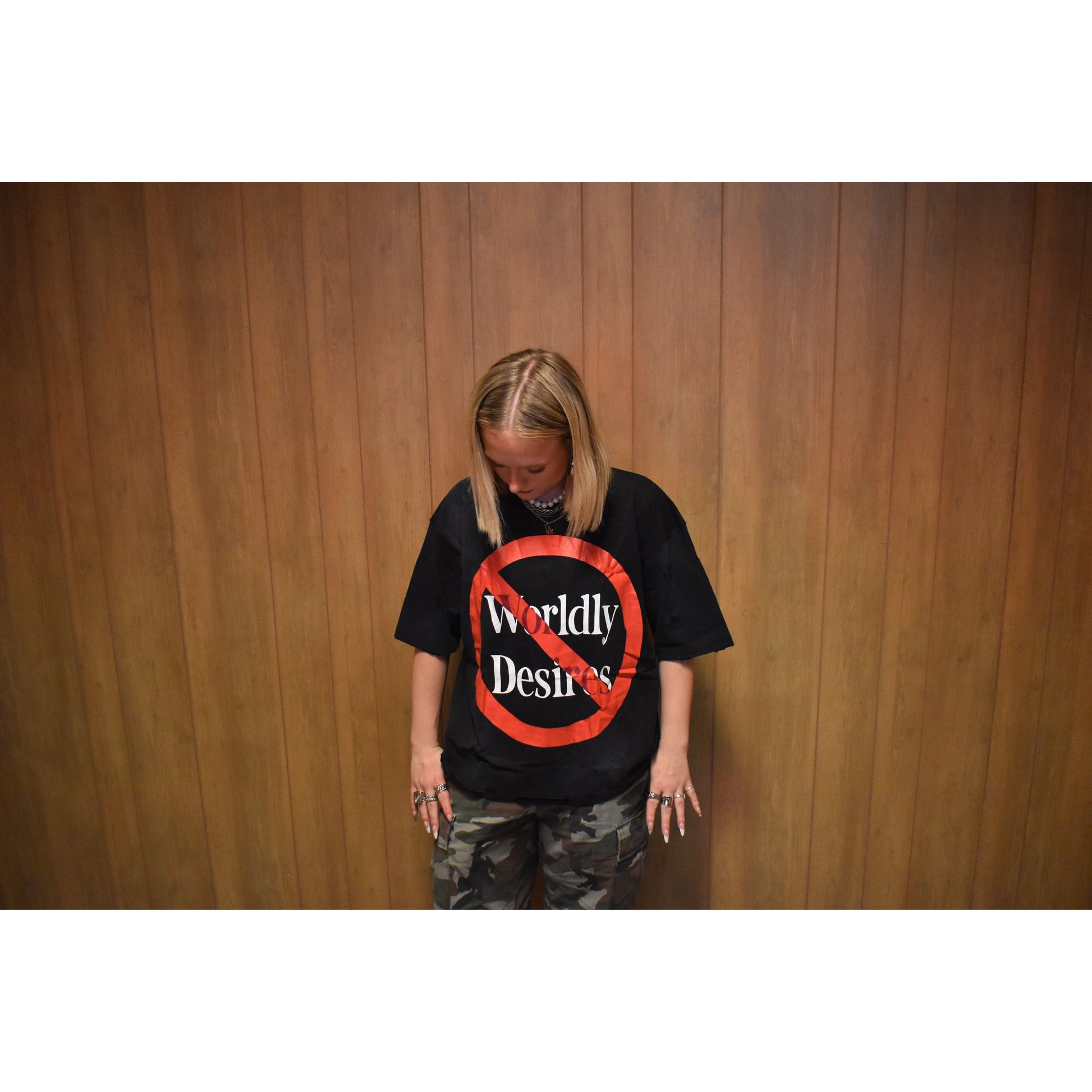 Worldly Desires Tee (Black) - Holy Spirit Clothing Co.