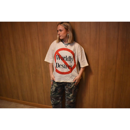 Worldly Desires Tee (Cream) - Holy Spirit Clothing Co.