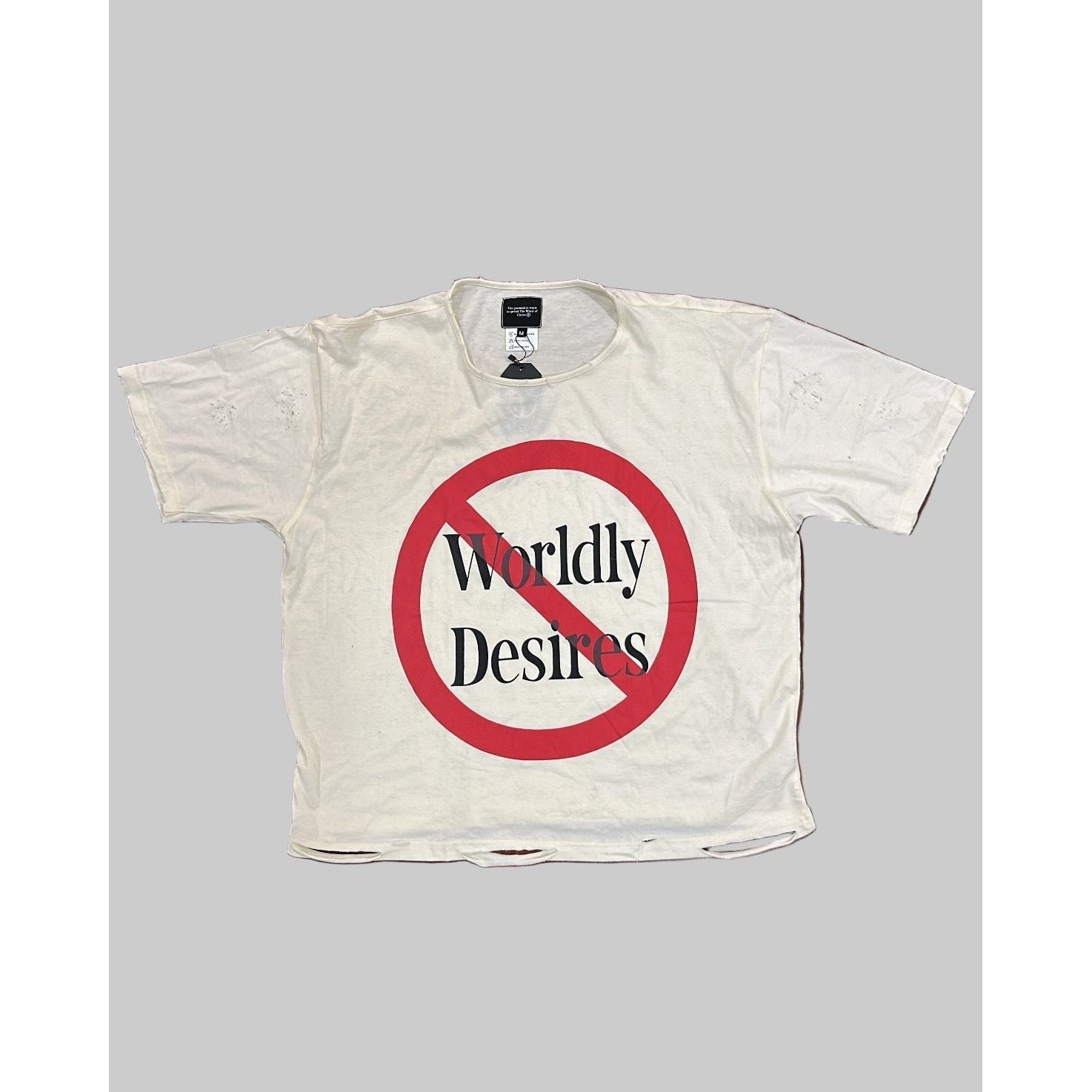 Worldly Desires Tee (Cream) - Holy Spirit Clothing Co.